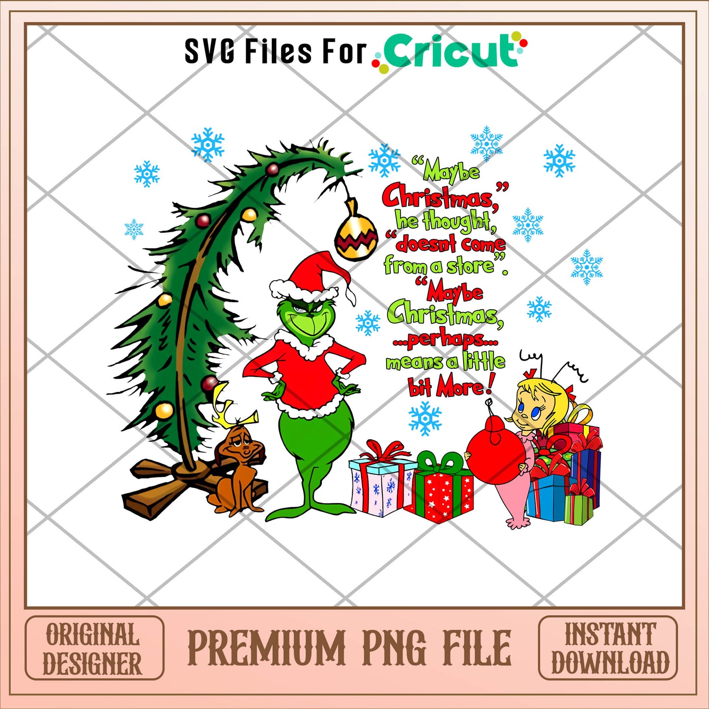 Grinch maybe christmas he thought png, grinch png, christmas png