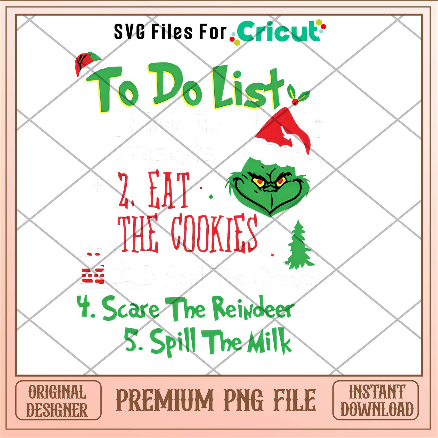 Grinch to do list on christmas png, grinch png, christmas png