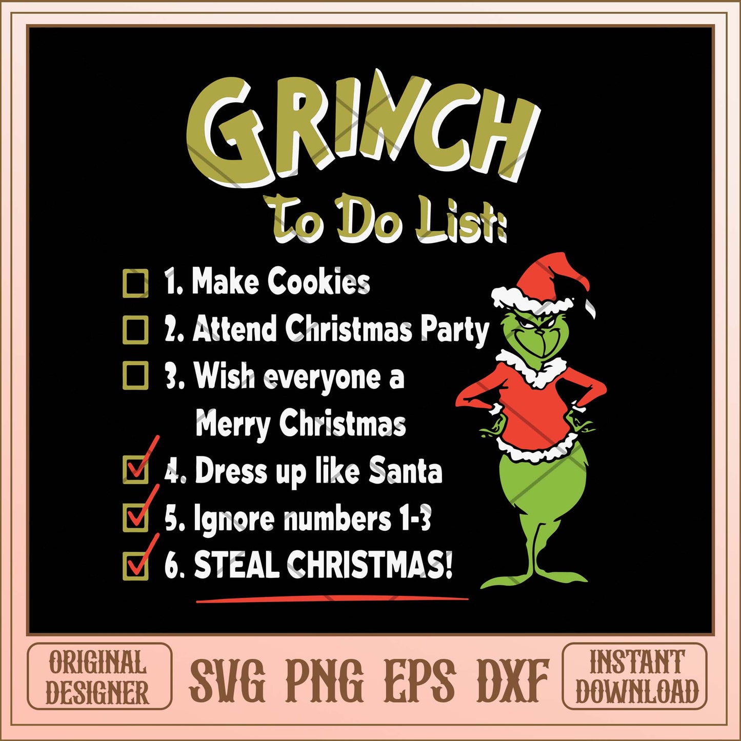 Grinch to do list svg, Christmas Grinch to do list svg bundle, Grinch list bundle
