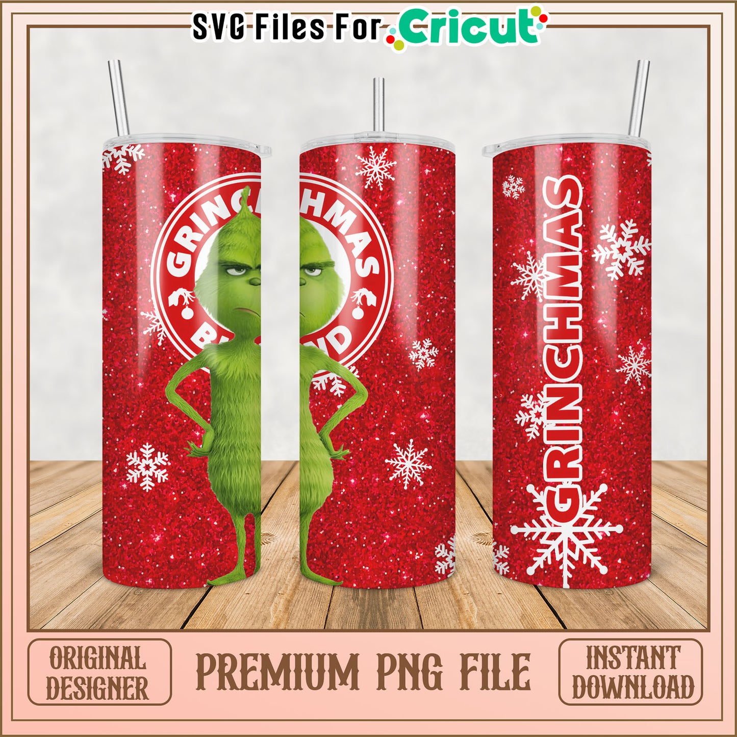 Grinchmas Tumbler PNG Sublimation