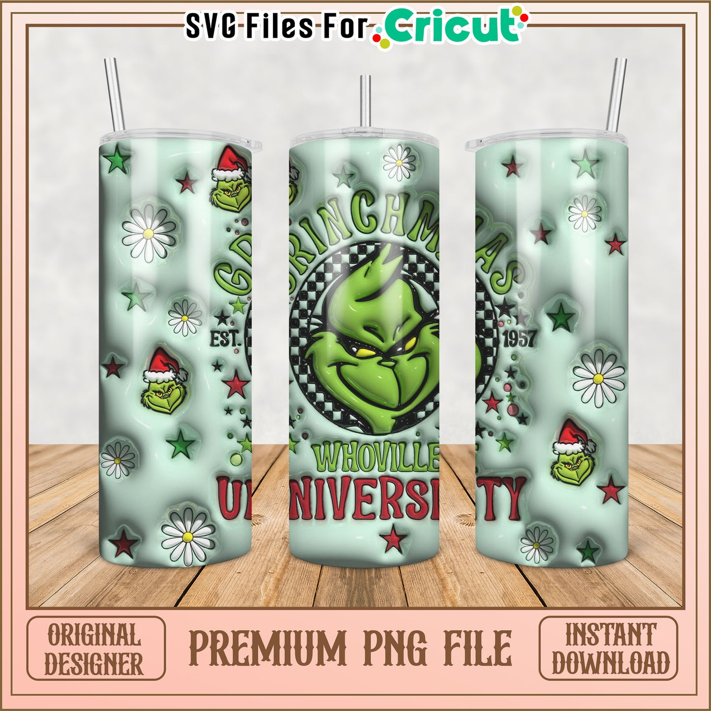 Grinchmas University Tumbler PNG