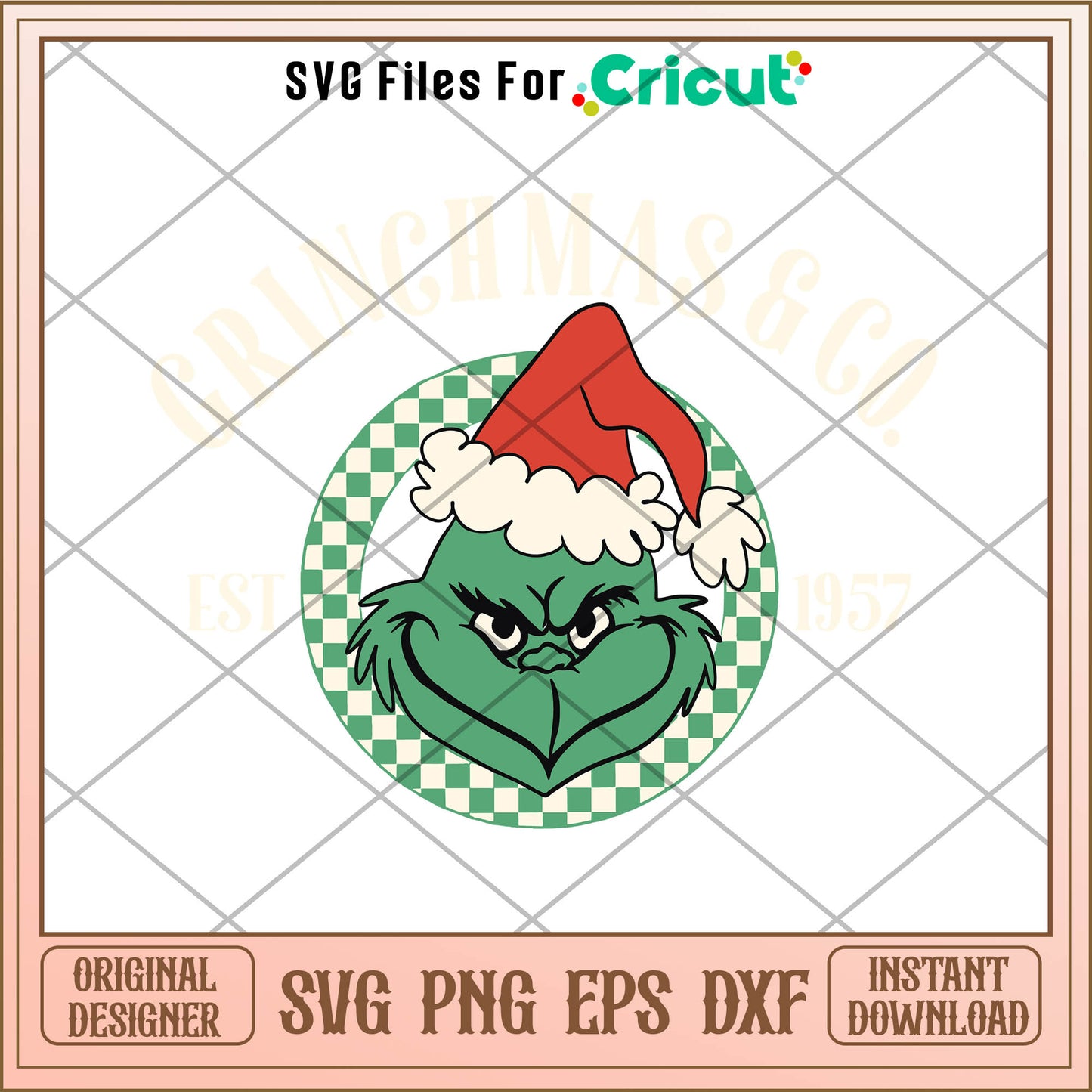 Grinchmas And Co Funny Grinch Face SVG, the face grinch svg