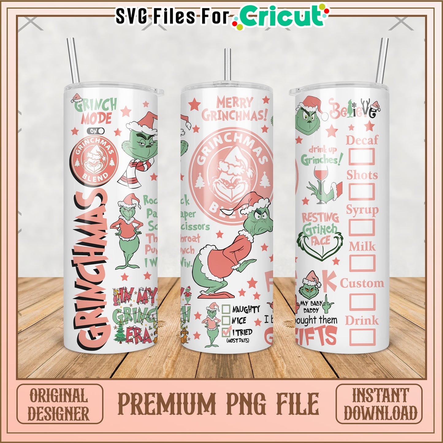 Grinchmas tumbler png, the grinch movie png, grinch tumbler png