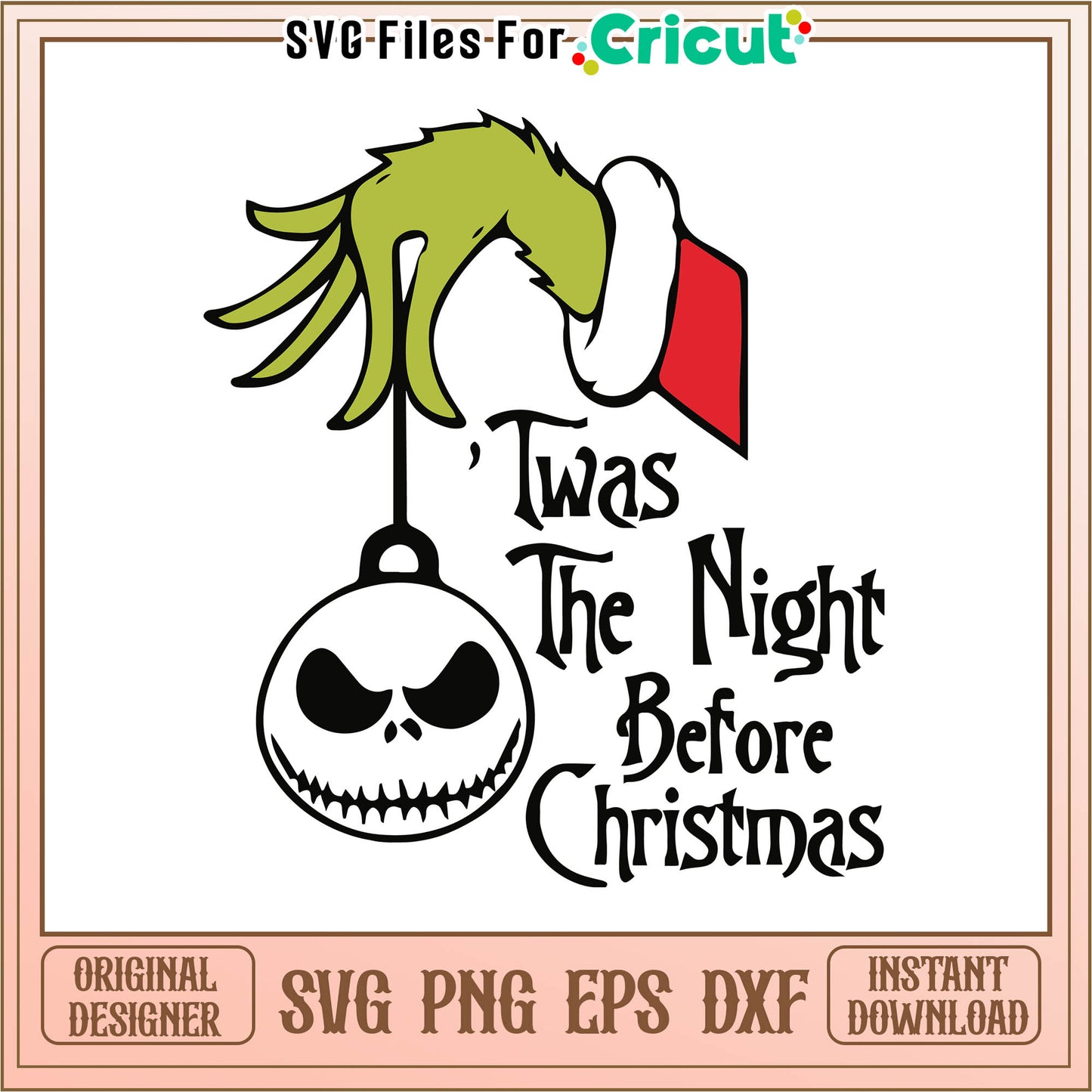 Grinch the night before christmas svg, grinch cartoon hand svg