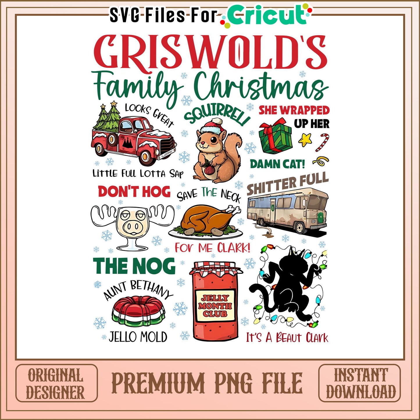 Griswold Family Christmas PNG Design, Perfect for Holiday Crafts
