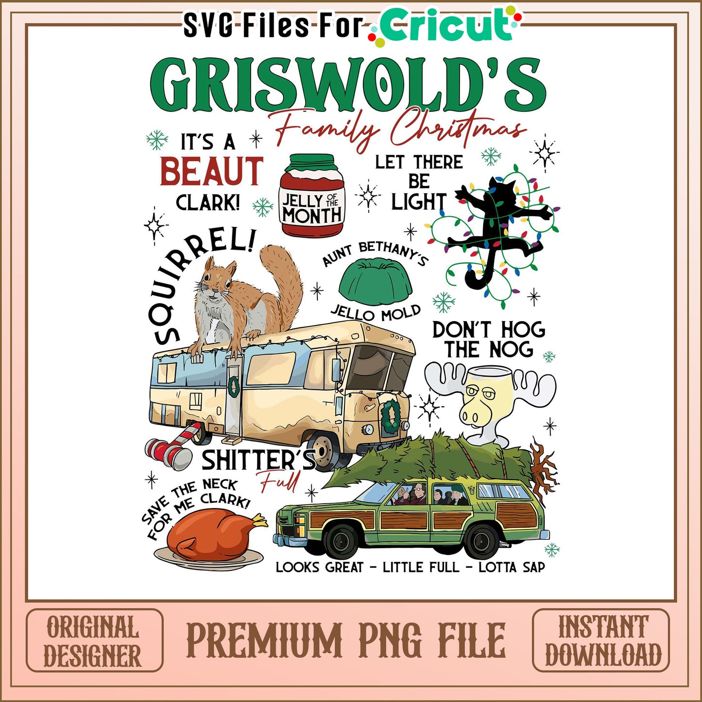 Griswold Family Christmas PNG File, Perfect for Cricut Projects