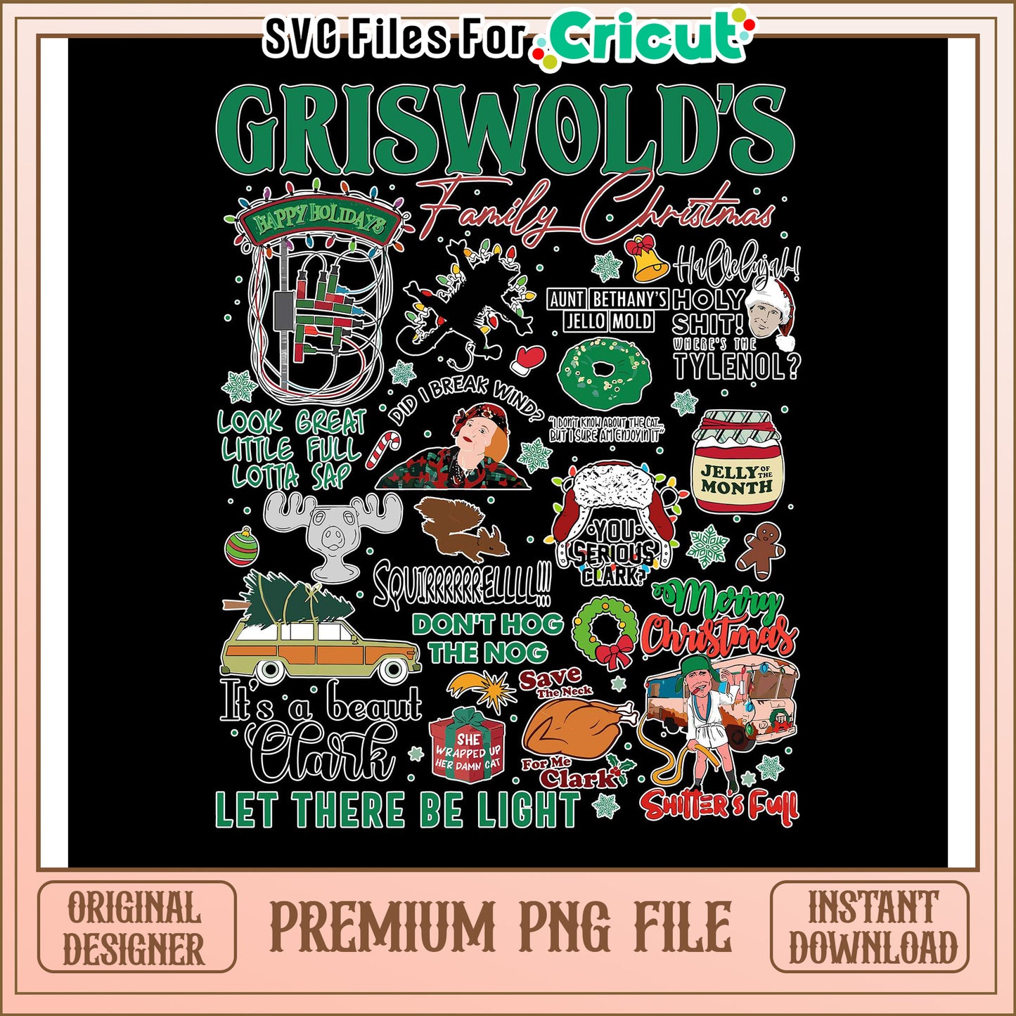 Griswold's Christmas PNG, Instant Download Premium File