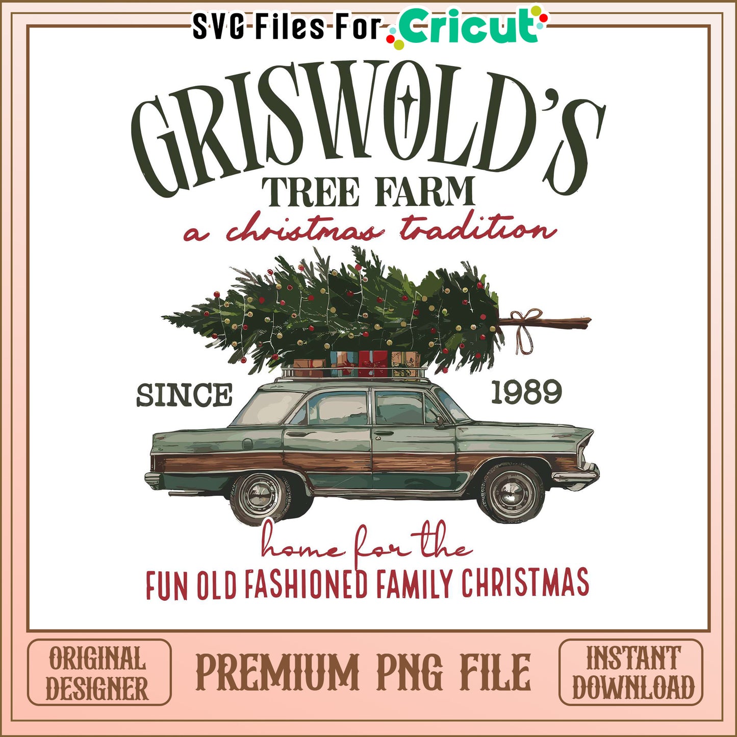 Griswold's Tree Farm Christmas Tradition, premium PNG file download