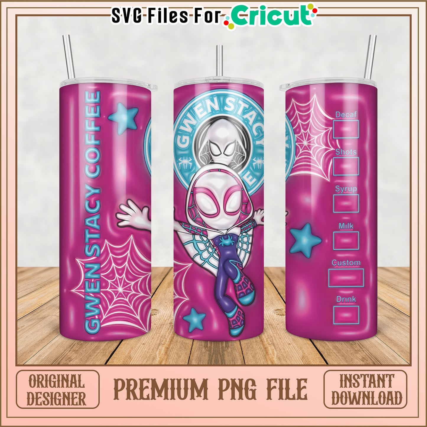 Gwen Stacy Coffee Tumbler PNG