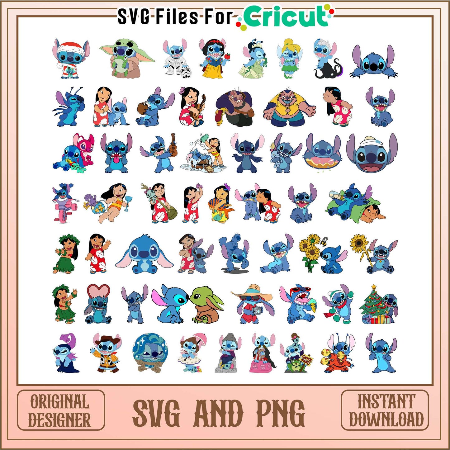 Disney stitch design bundle svg, stitch disney svg, stitch svg