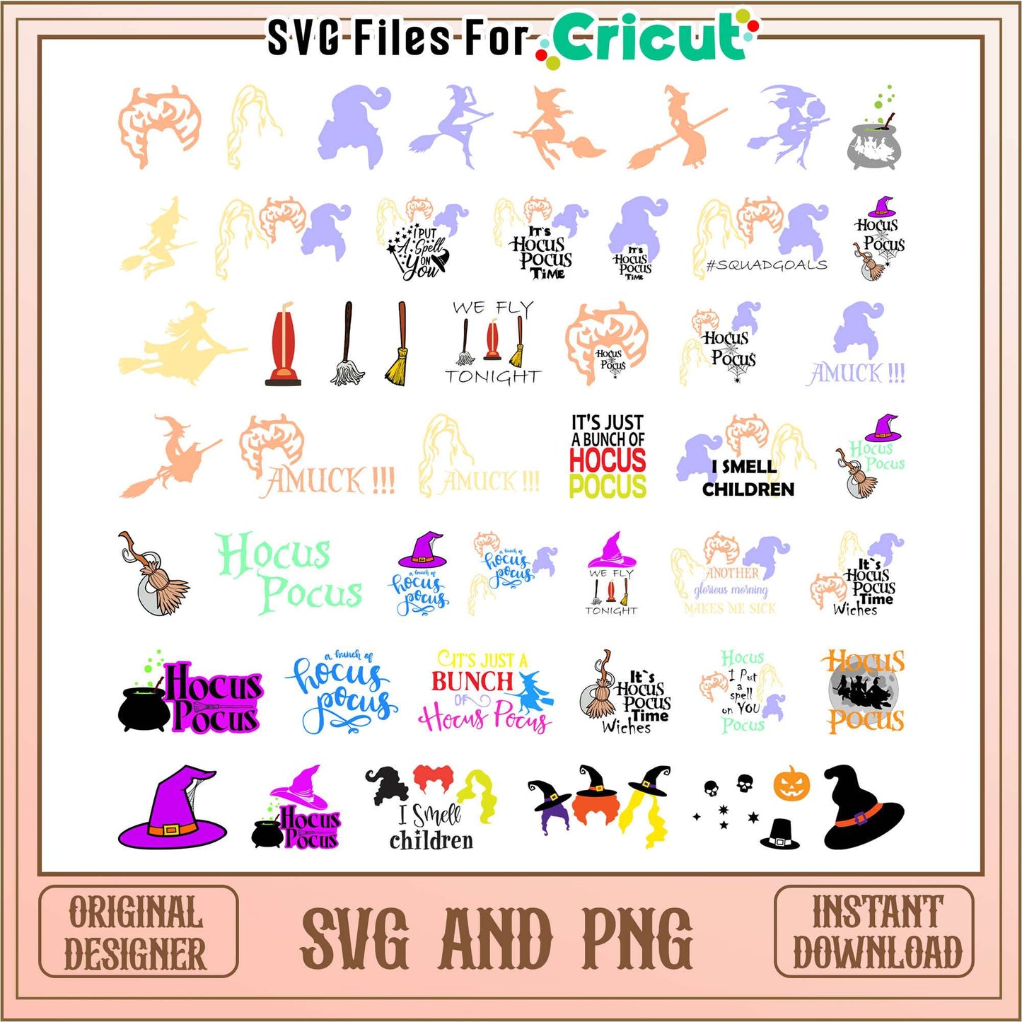 Hocus pocus halloween bundle svg, hocus pocus logo svg, halloween svg