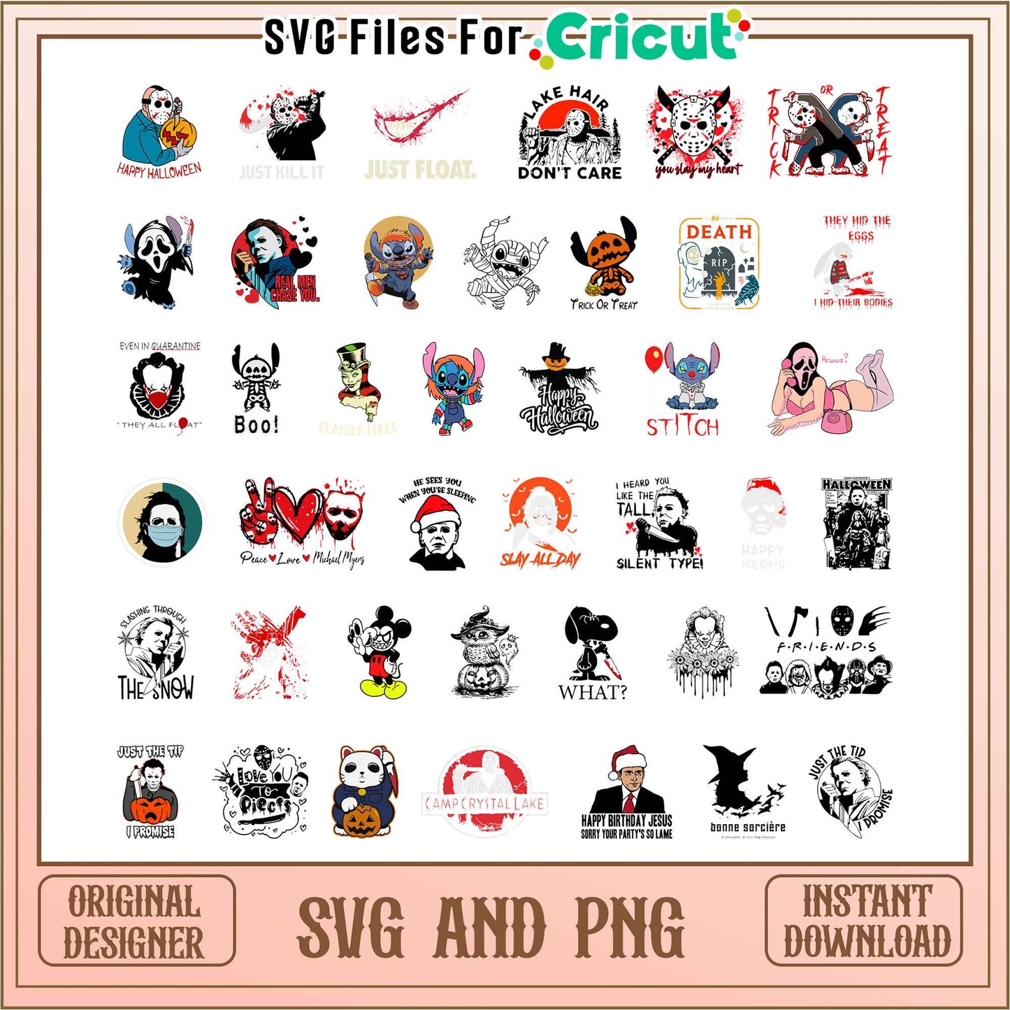 Just the tip i promise halloween bundle svg, halloween stitch svg