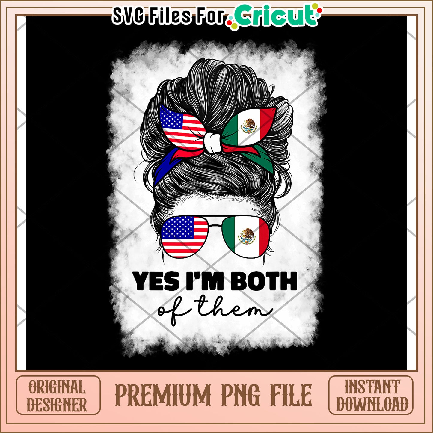 Half Mexican And American Mexico America Usa Flag Girl Woman T-Shirt