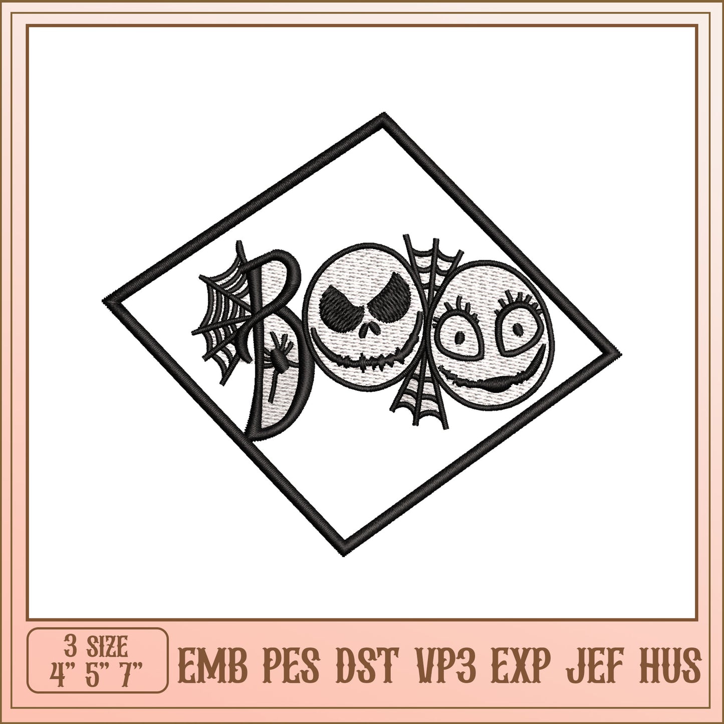 Halloween Boo Embroidery Design