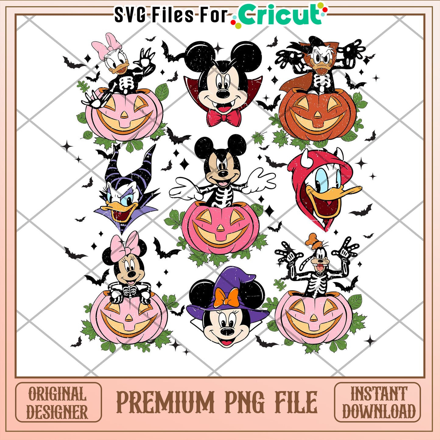 Halloween Disney PNG Sublimation Designs