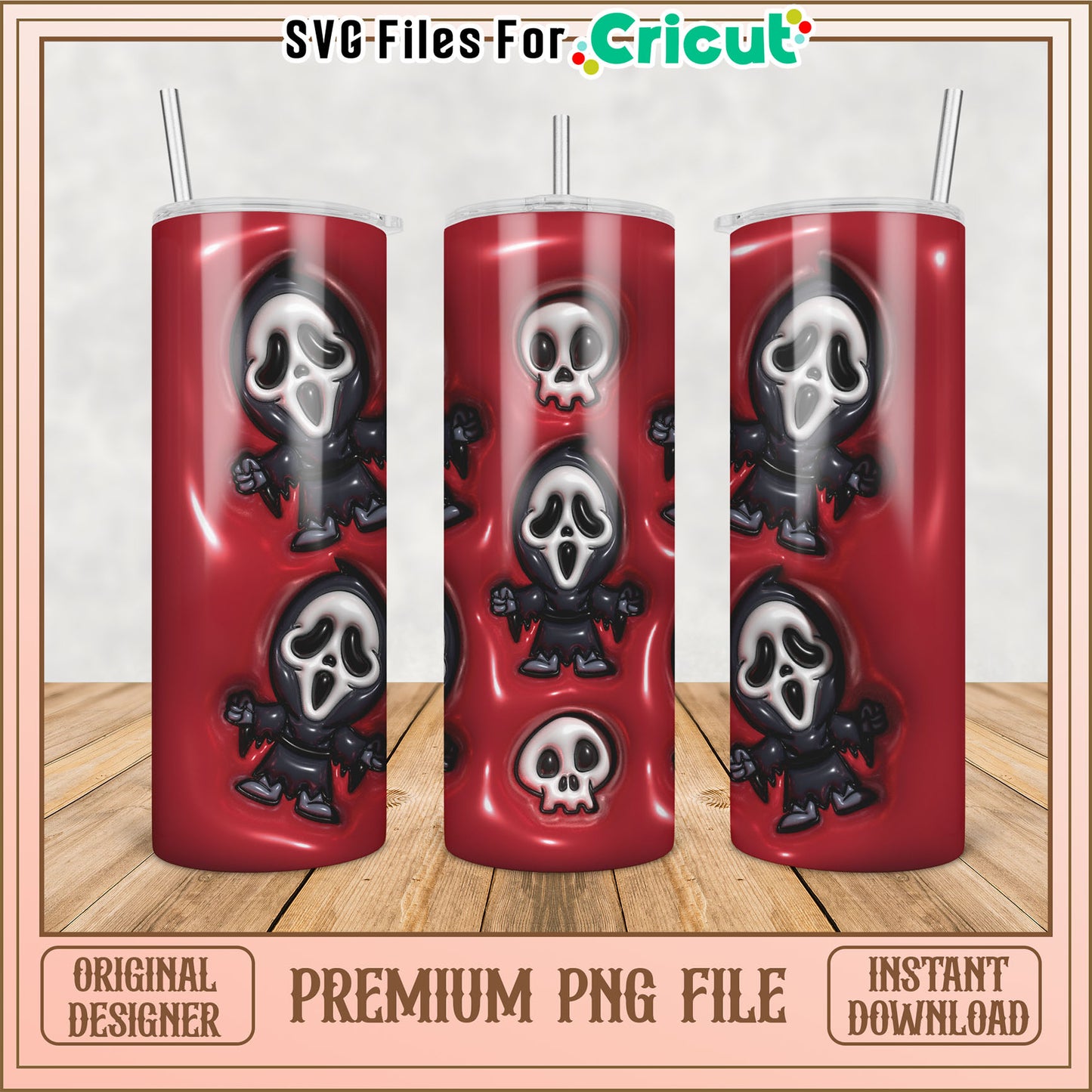 Halloween Ghostface PNG Sublimation Design
