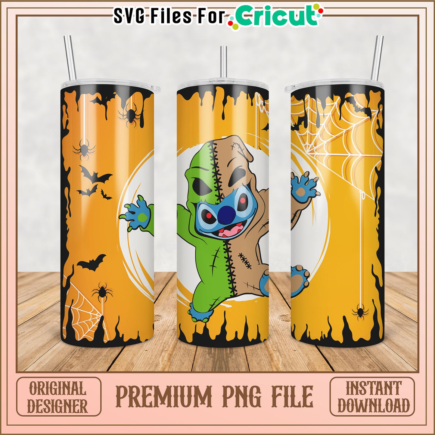Halloween Inspired Tumbler PNG Design for Cricut Crafts