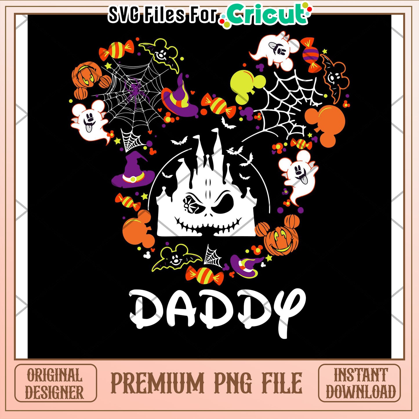 Halloween Mickey Daddy PNG Design