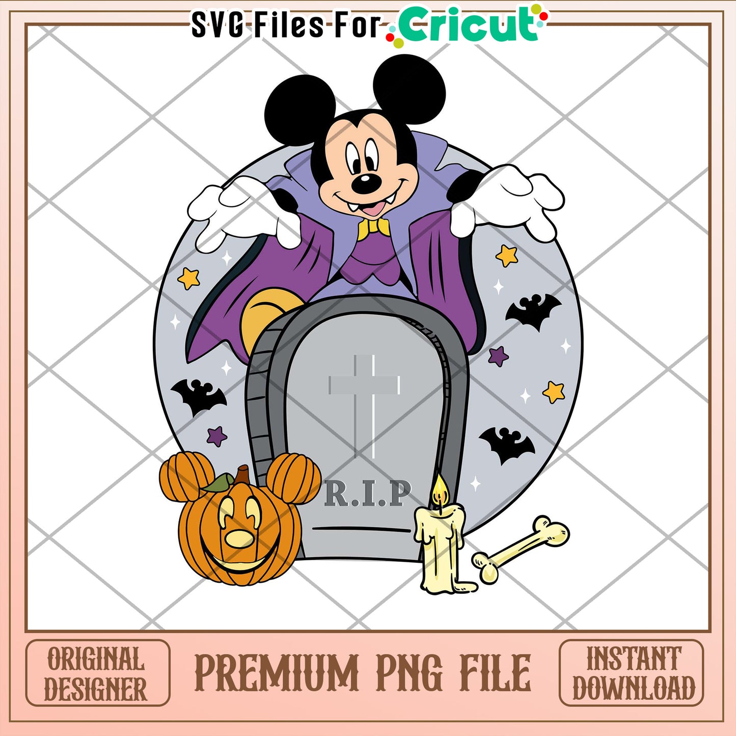 Halloween Mickey PNG Cricut File