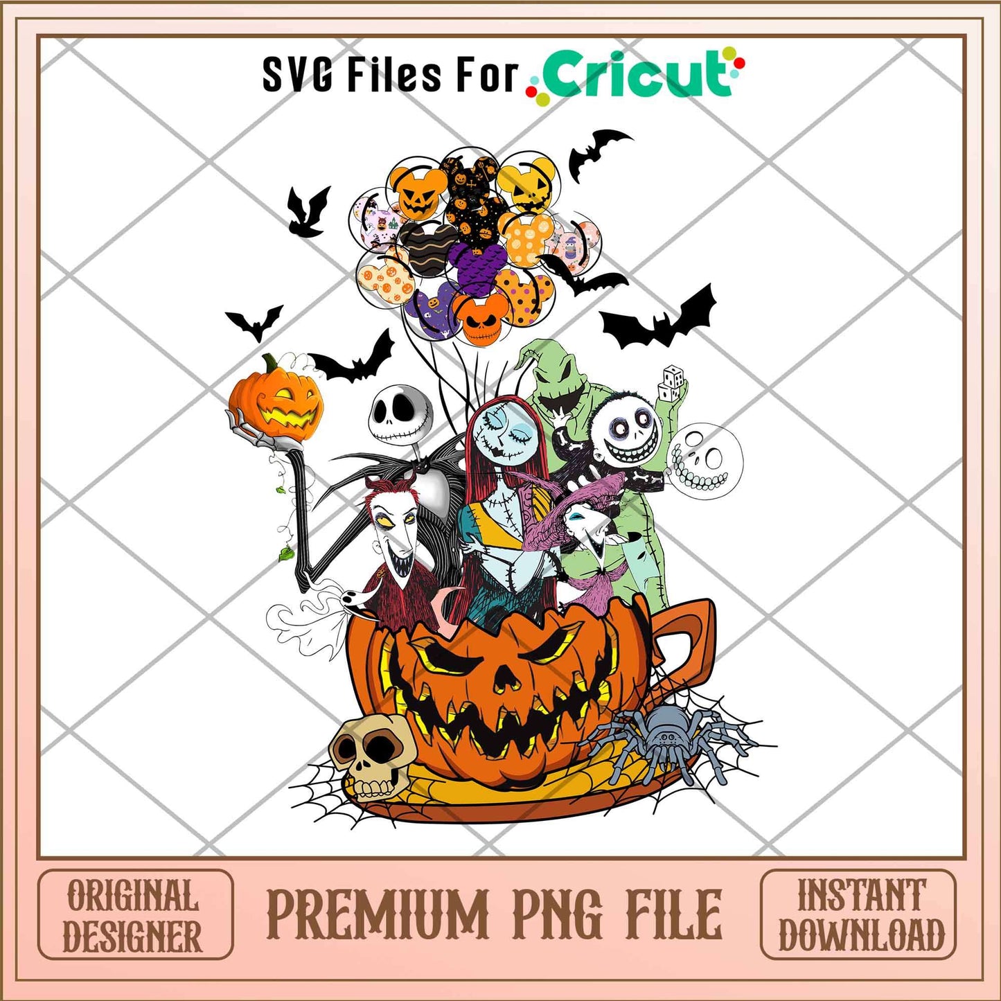 Halloween Nightmare Before Png, Nightmare Before Christmas characters png, Digital Download