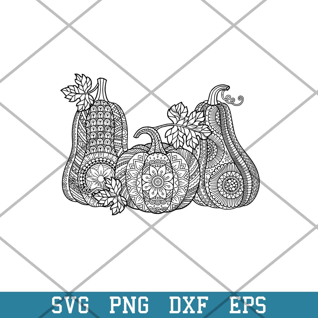 Halloween Pumpkin Mandala Style Svg, Halloween Svg-Svgfilesforcricut