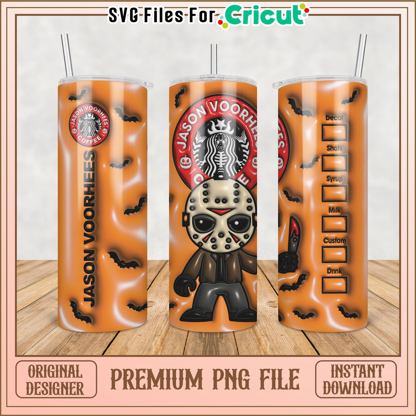 Halloween Starbucks Jason Voorhees PNG