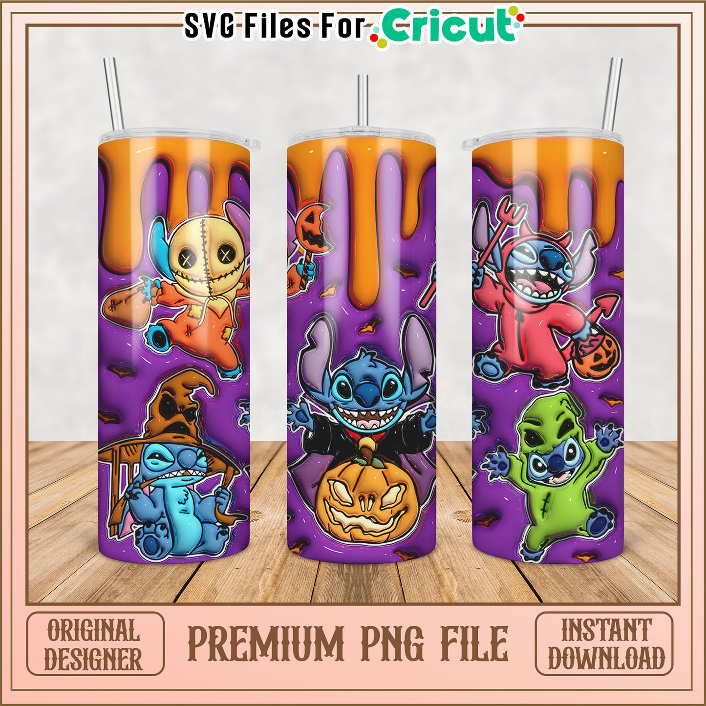 Halloween Stitch PNG Sublimation Designs