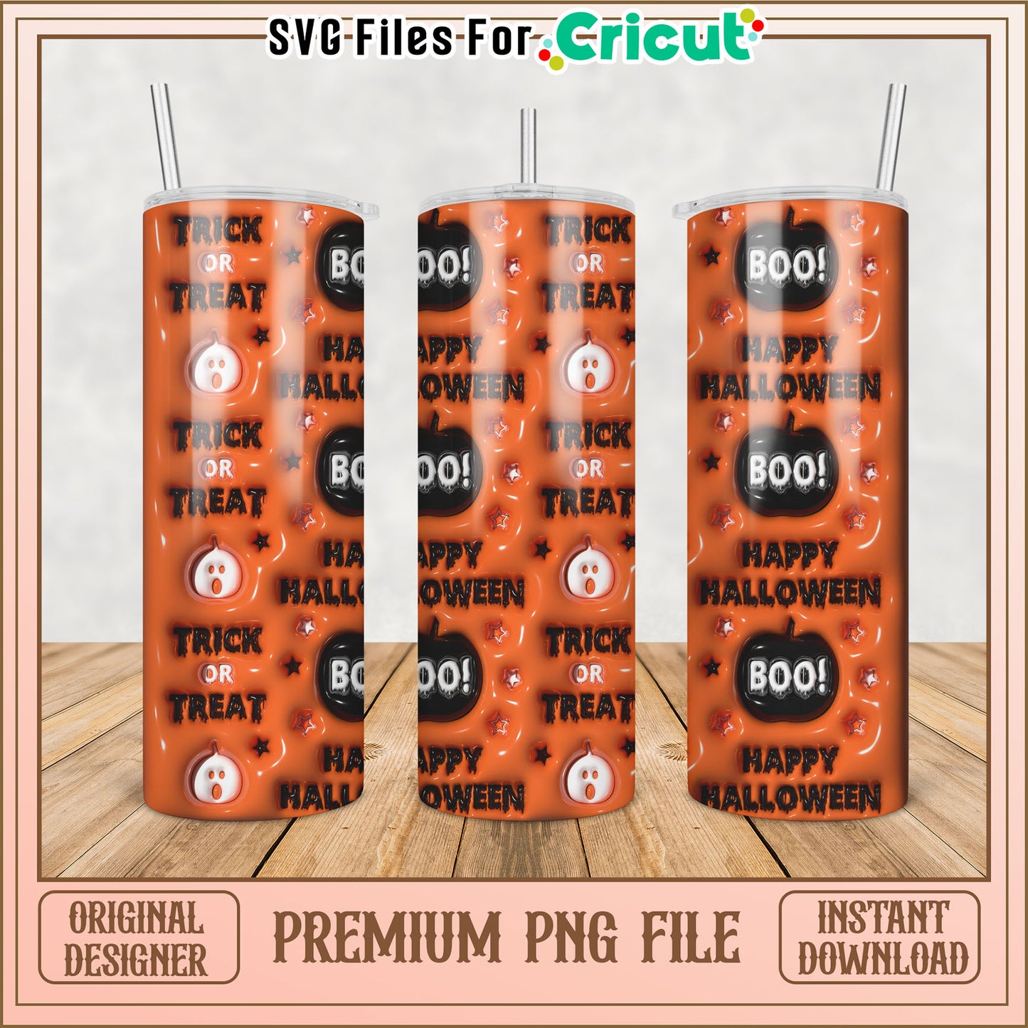 Halloween Tumbler PNG Design for Cricut DIY Projects Download