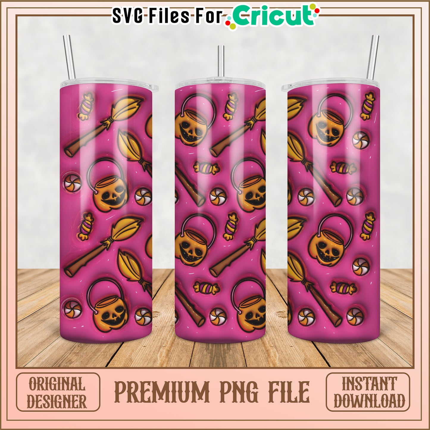 Halloween Tumbler PNG Sublimation