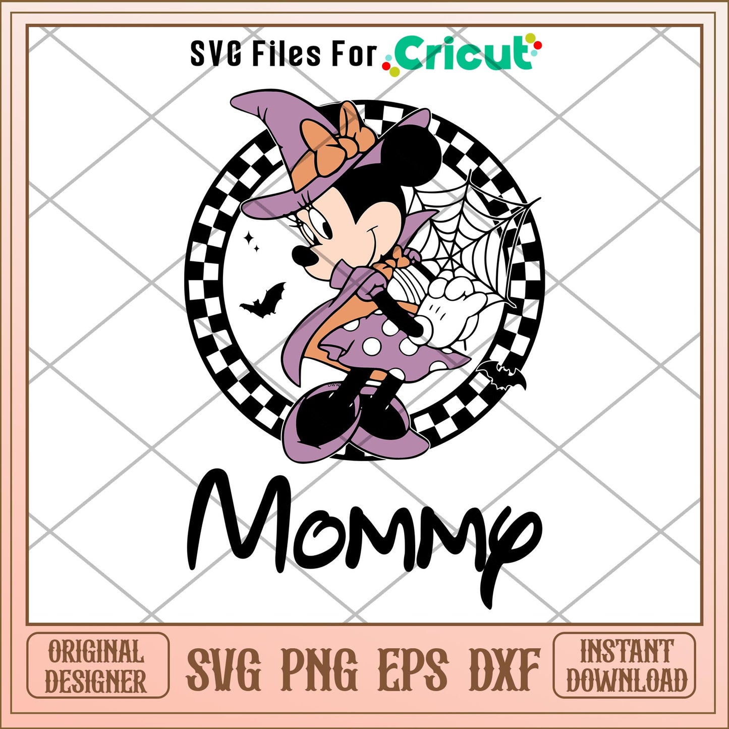 Halloween Witch Minnie mommy svg, Disney characters svg, Digital Download