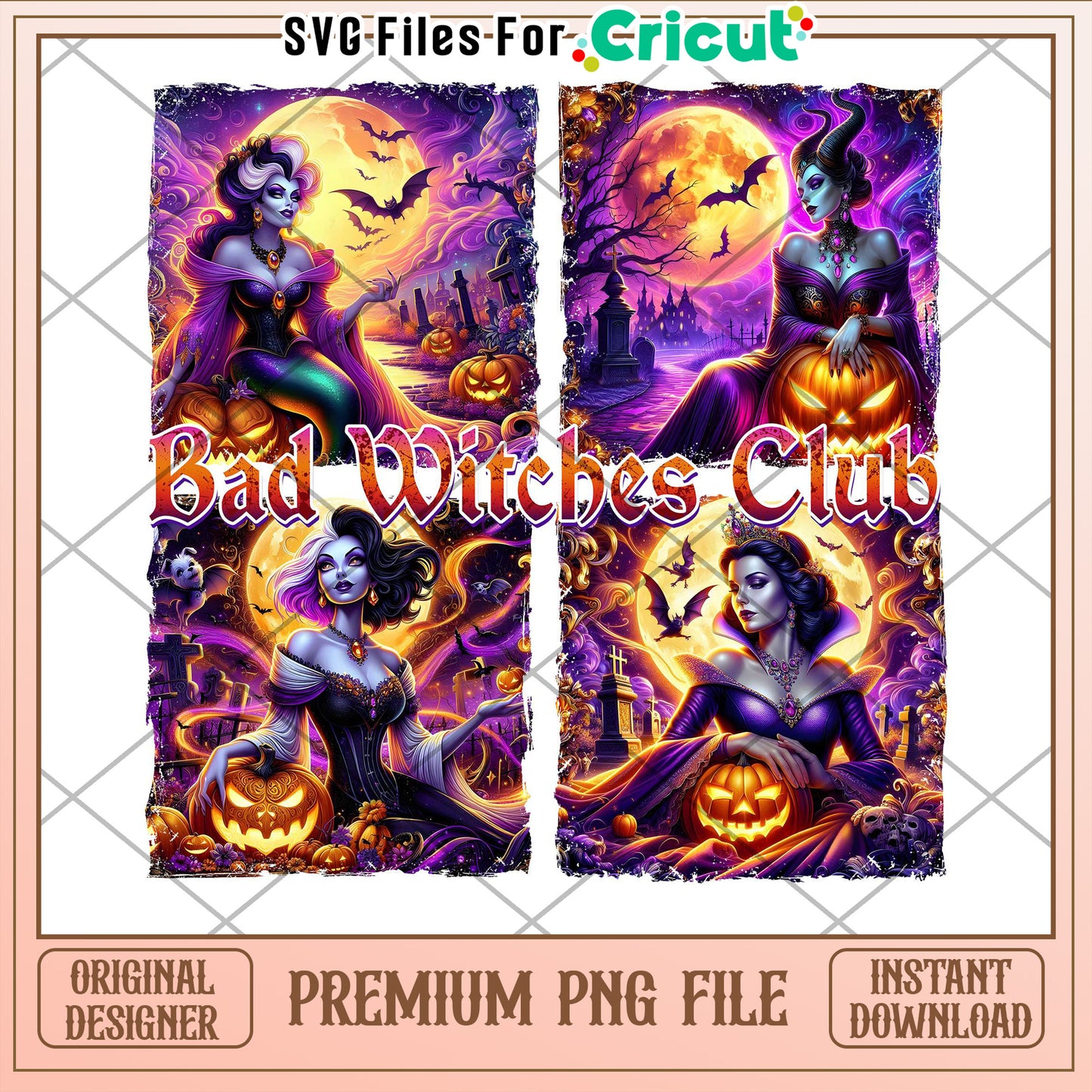 Halloween Witches PNG Sublimation Design