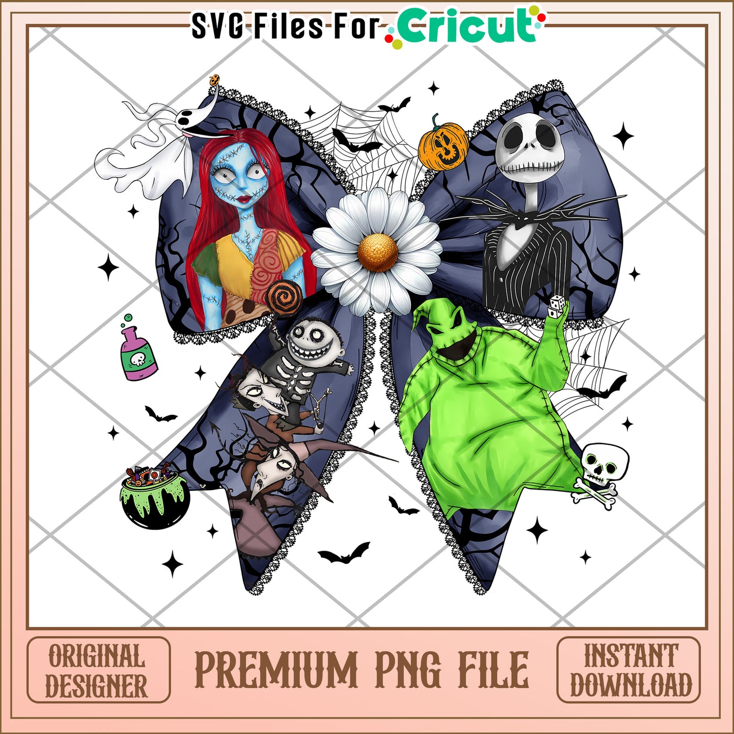Halloween cartoon design png, halloween movies png, jack skellington png