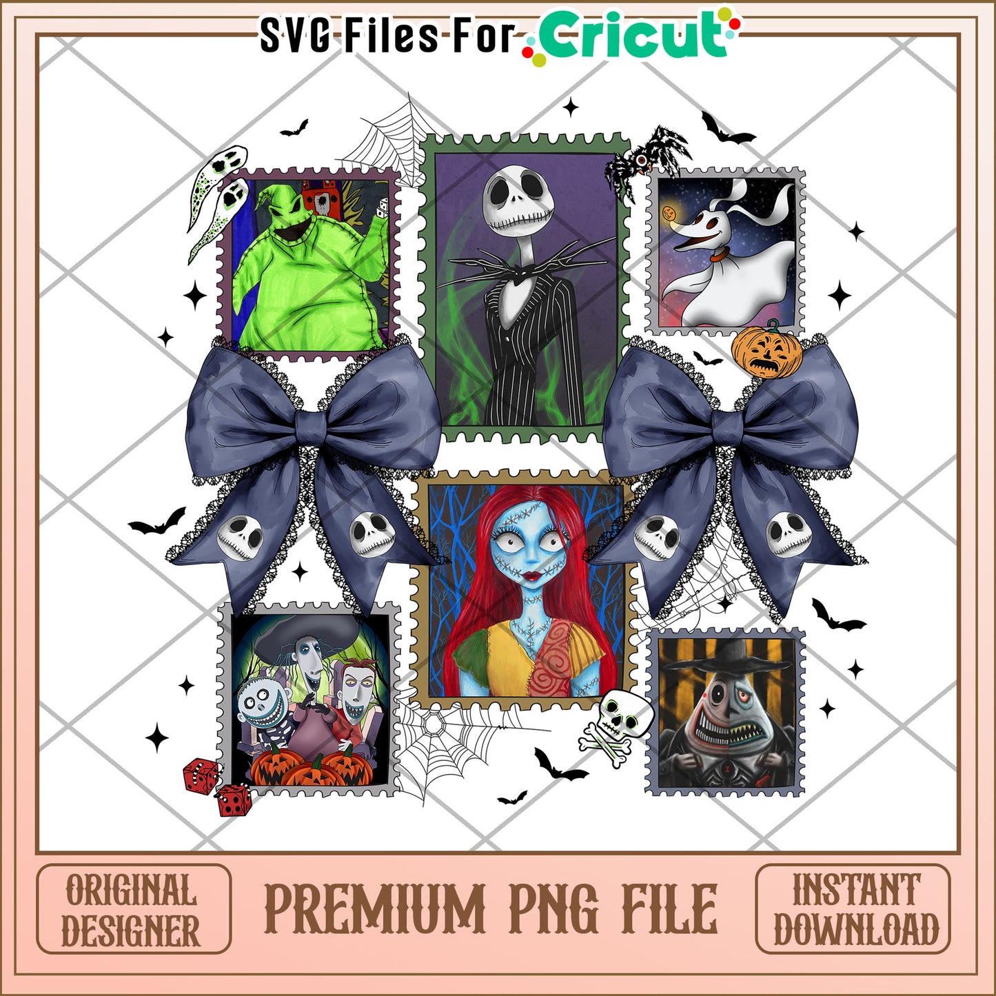 Halloween design png, halloween movies png, jack skellington png