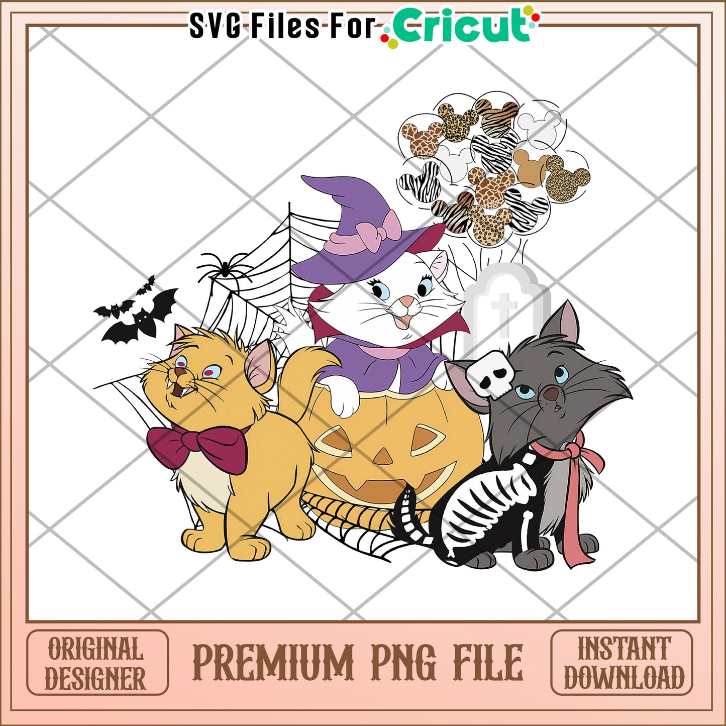 Halloween disney cats png, halloween characters png, halloween time png