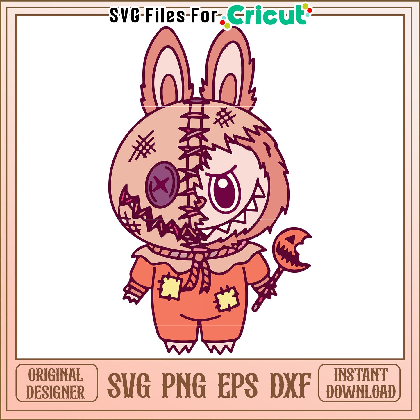 Halloween labubu svg, scary characters svg, halloween pumkin svg