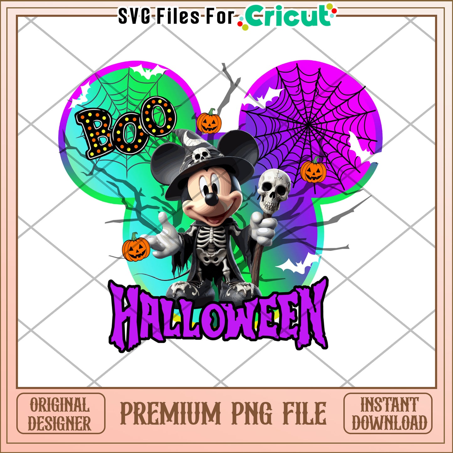 Halloween mickey png, spooky characters png, halloween candy png
