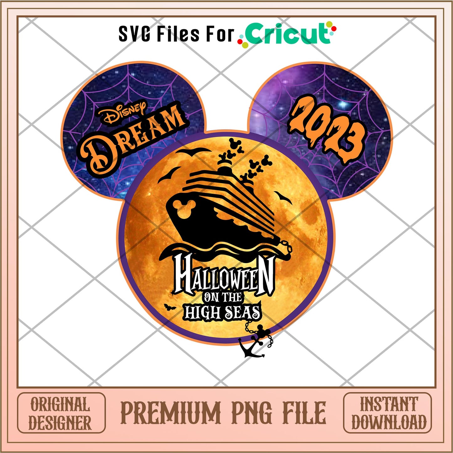 Halloween on the High Seas Disney Dream 2023 png, Disney characters png, Digital Download