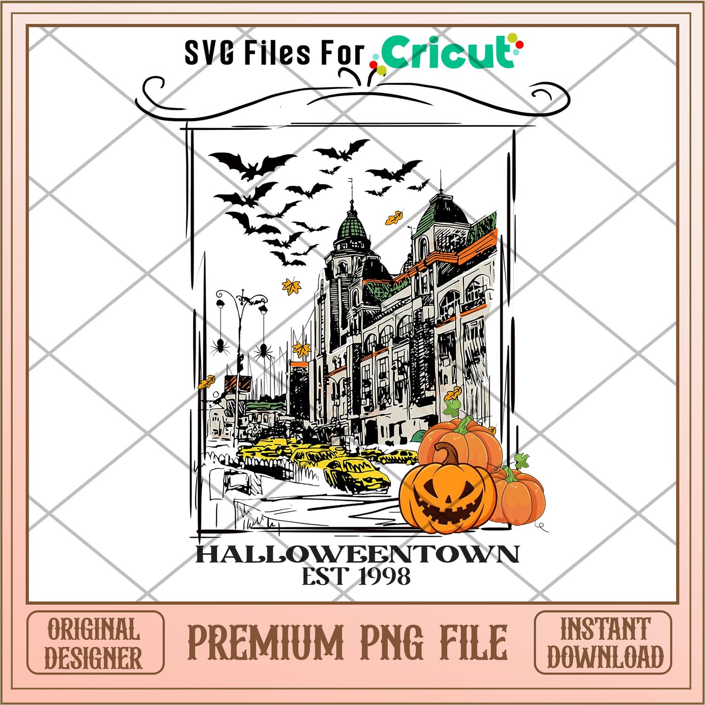 Halloween town est 1988 png, Disney characters png, Digital Download