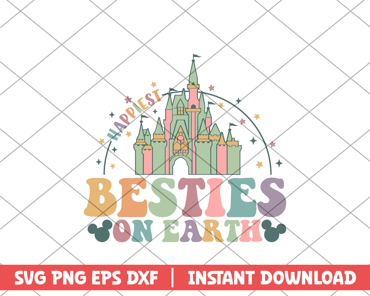 Hapiest besties on earth disney svg