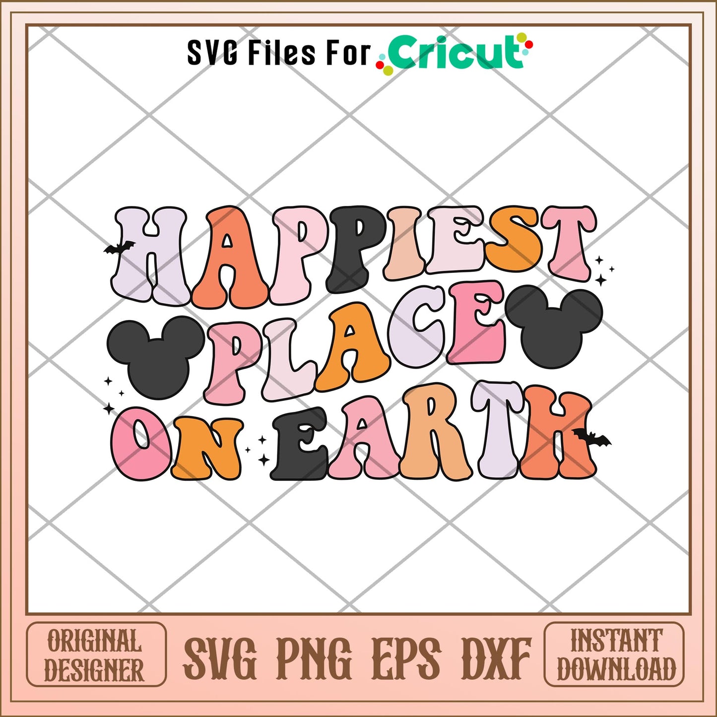 Happiest Place On Earth Stickers svg, Disney characters svg, Digital Download