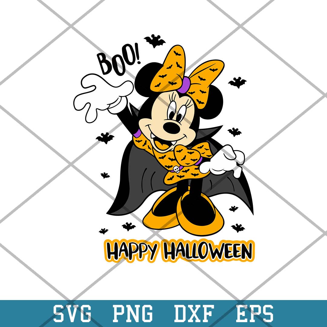Happy Halloween Minnie Svg, Disney Halloween Svg-Svgfilesforcricut