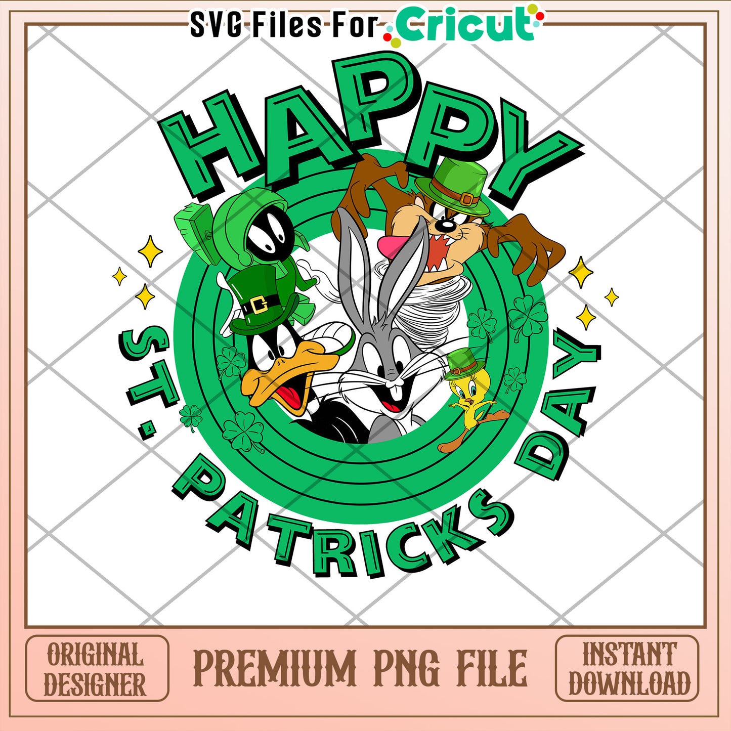 Happy St Patrick Day PNG File for Cricut Projects