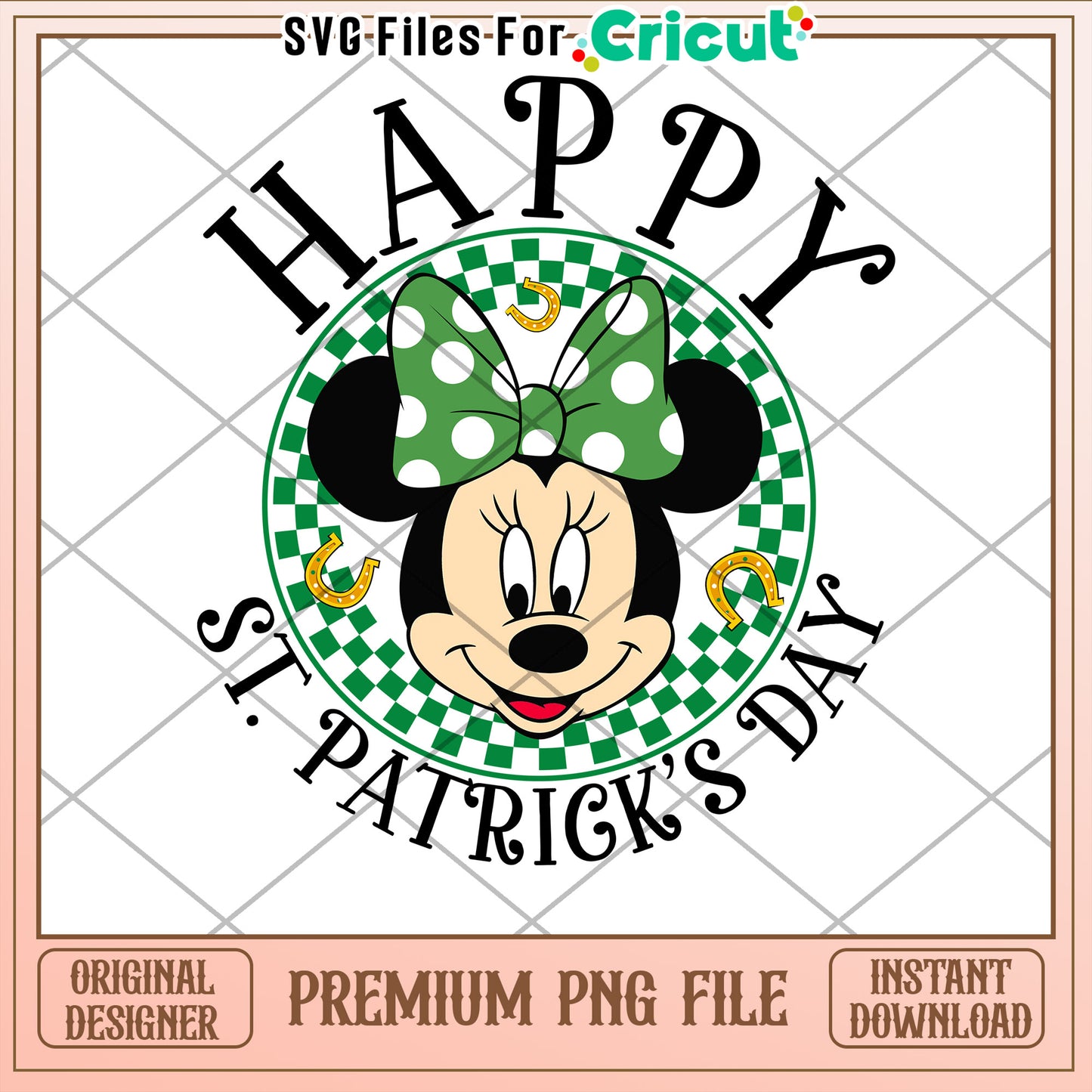 Happy St Patrick's Day Minnie Mouse PNG Design Download
