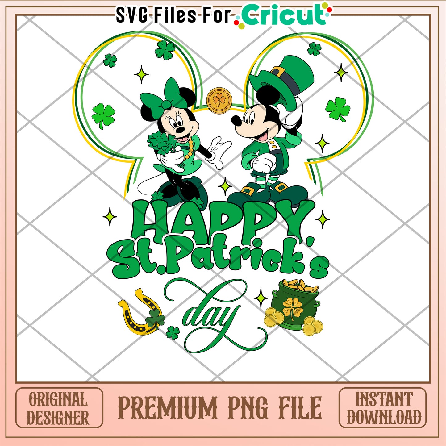 Happy St Patrick's Day PNG File for Cricut Projects