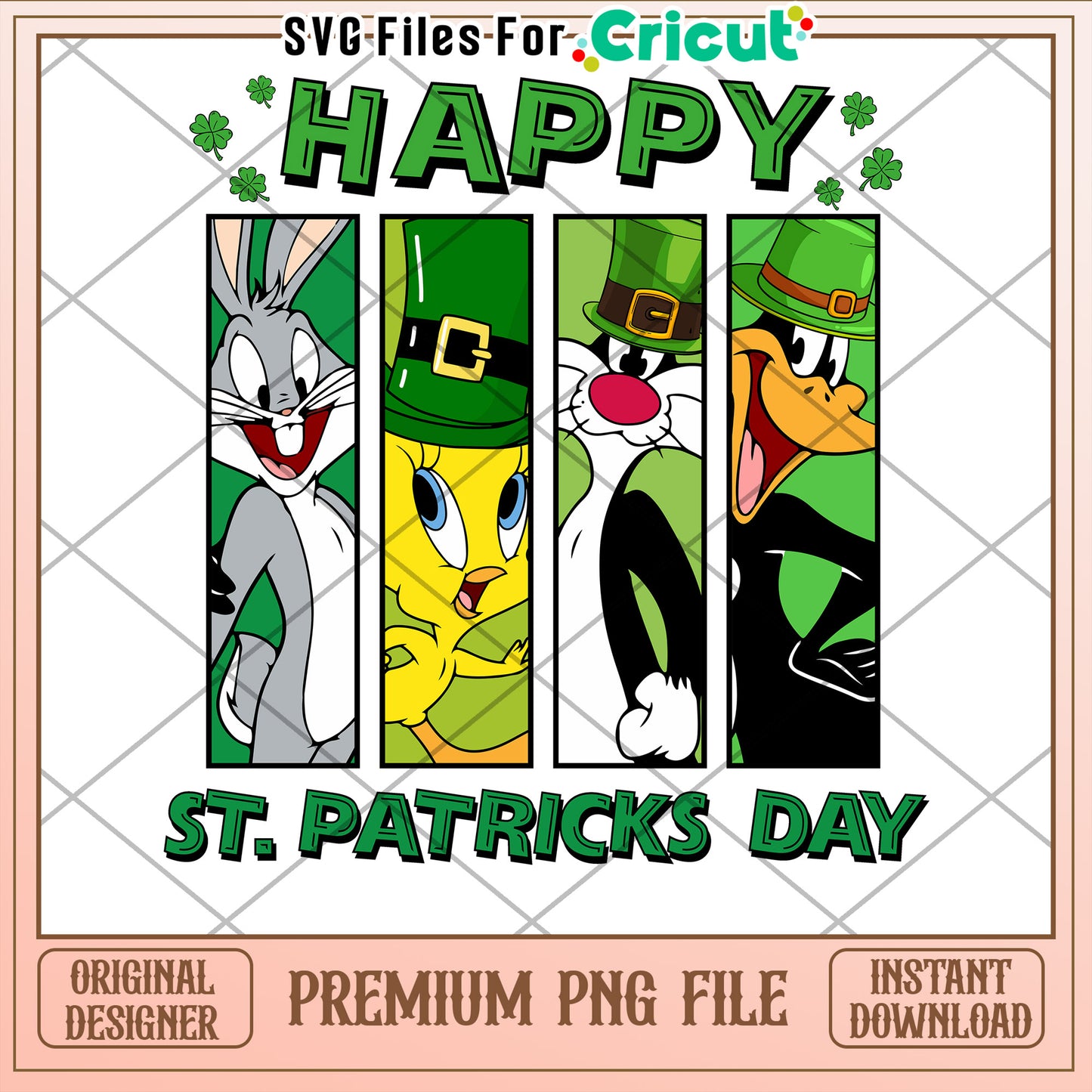 Happy St Patrick's Day PNG with Cartoon Characters Design