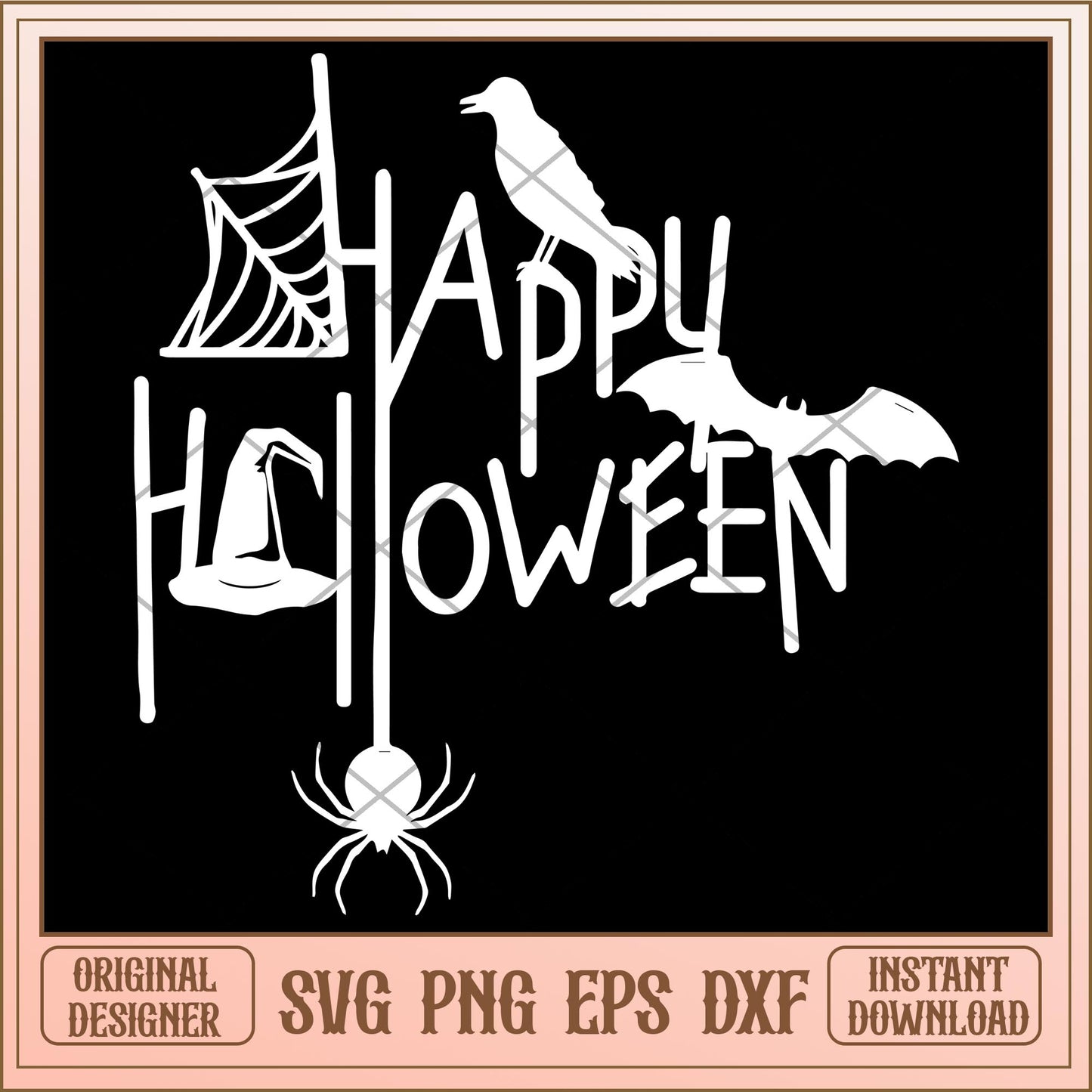 Happy Halloween white svg, Disney characters svg, Digital Download