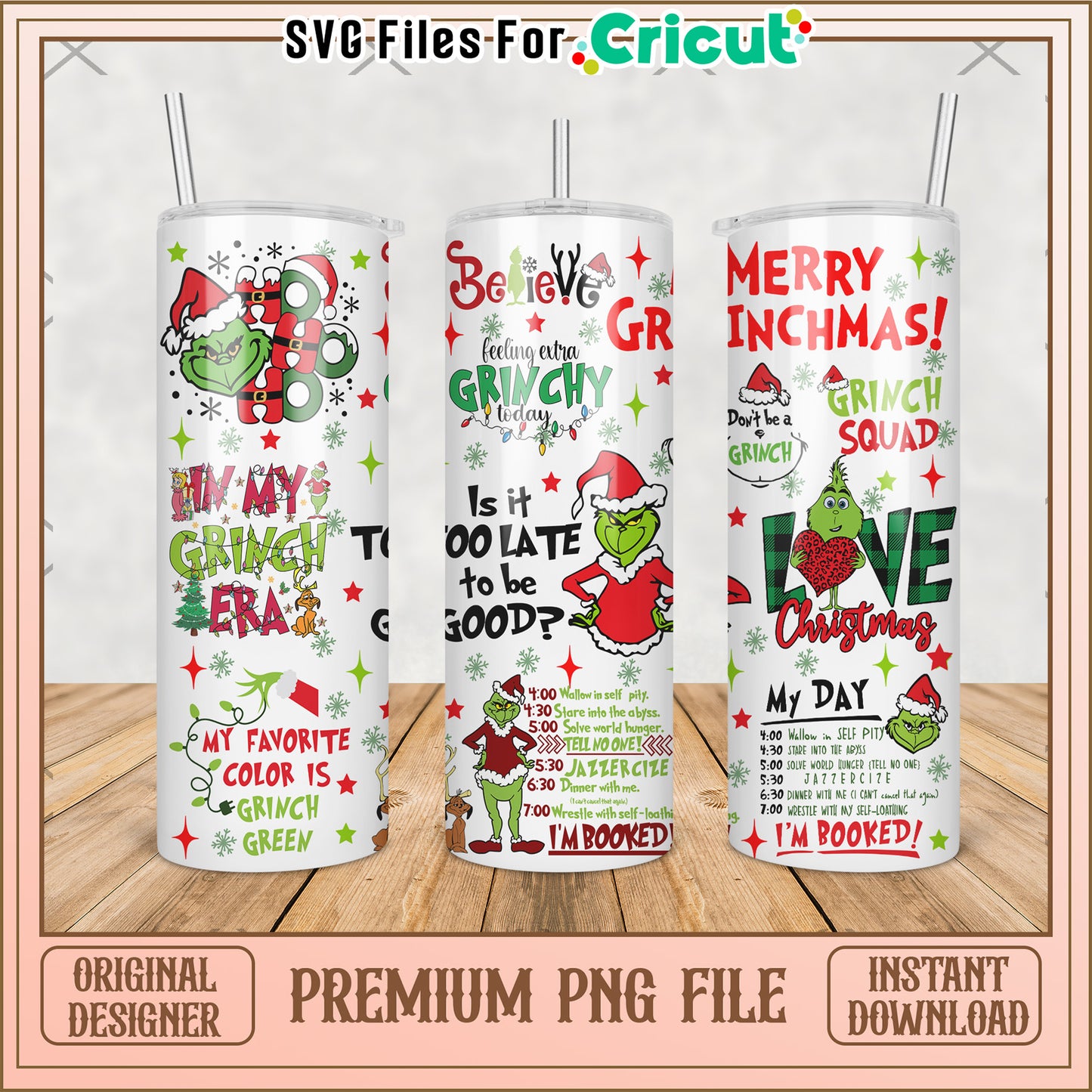 Happy christmas tumbler png, the grinch movie png, grinch tumbler png