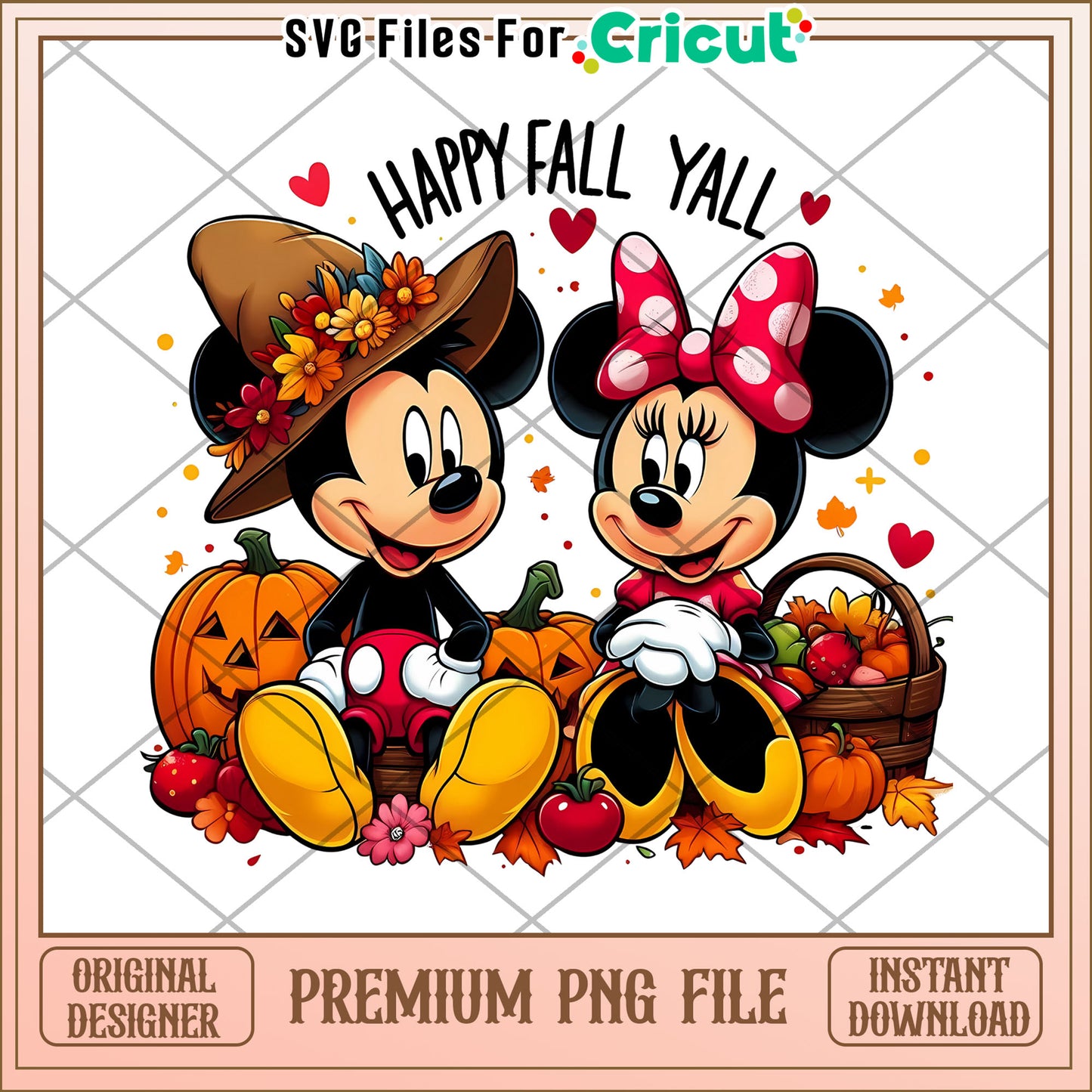 Happy fall yall png, autumn cartoon png, mickey mouse png