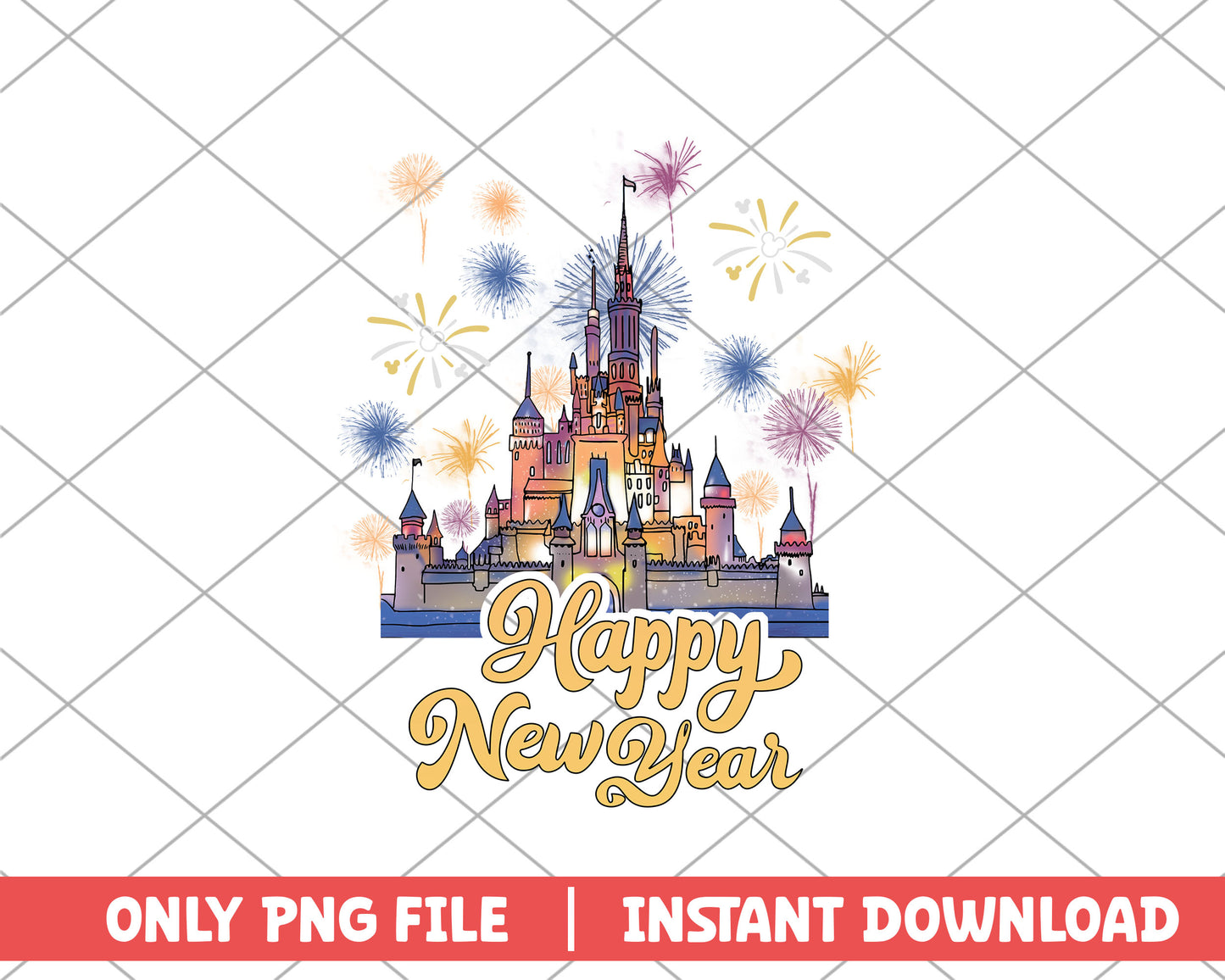 Happy new year disney png