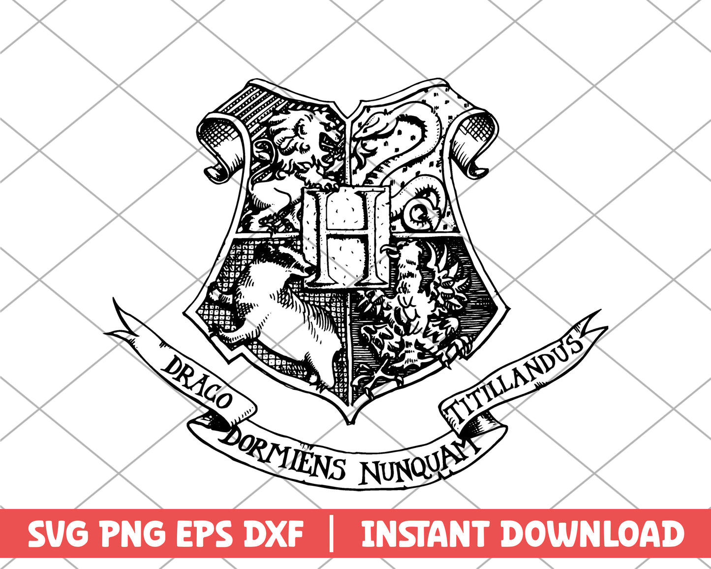 Harry Potter Draco dormiens nunquam titillandus cartoon svg
